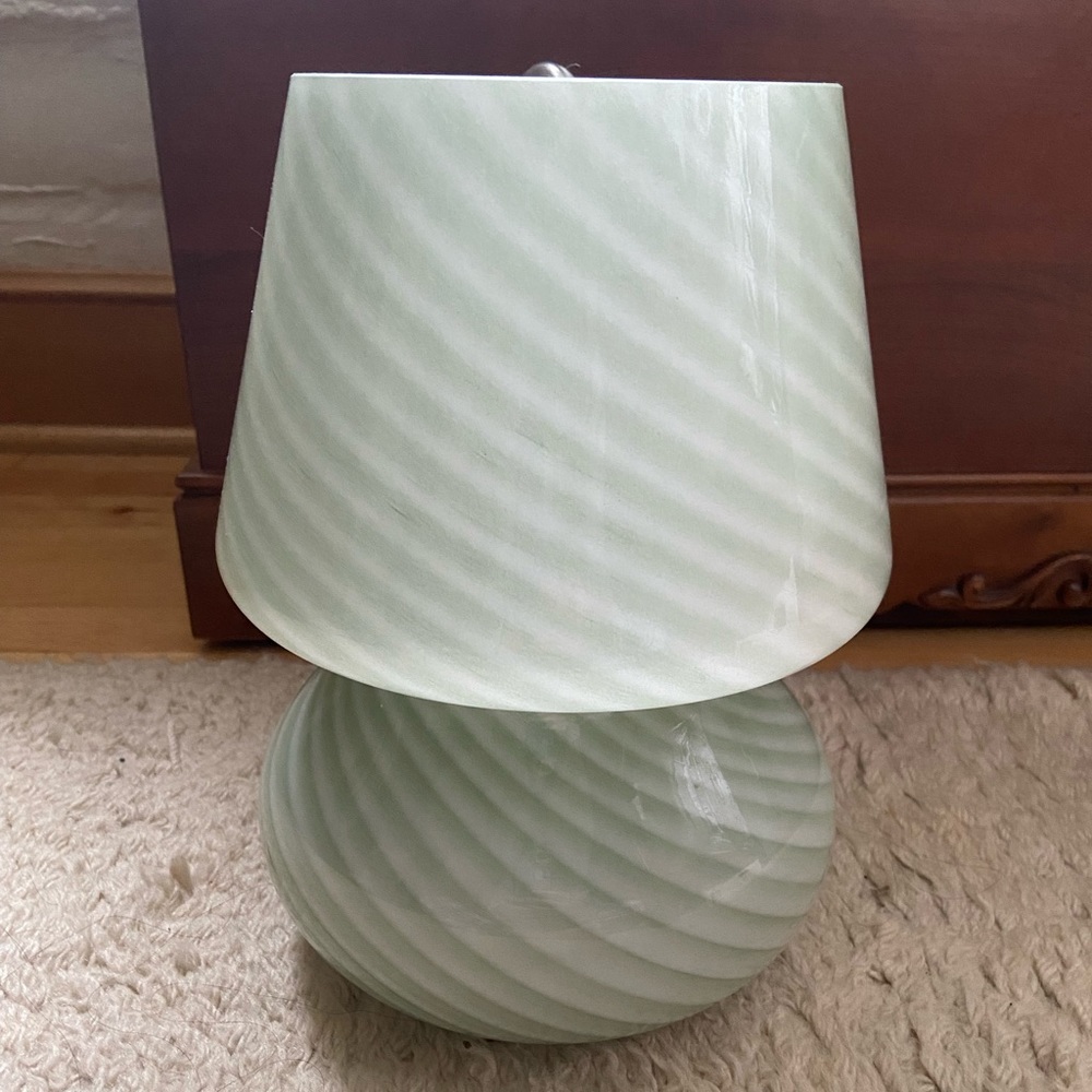 Urban outfitters Ansel Glass Table Lamp in green